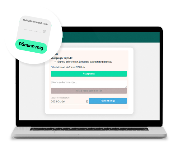 Bärbar dator som visar en skärm med texten ”Du har ett nytt mail!” och en e-postikon